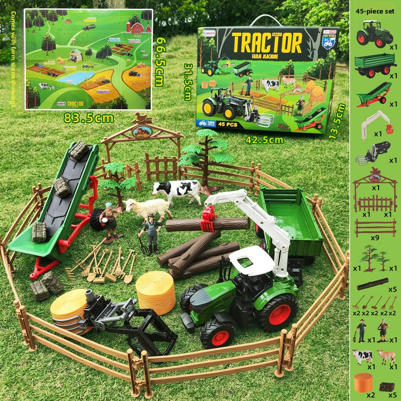 Set de juguete de tractor agrícola con control remoto