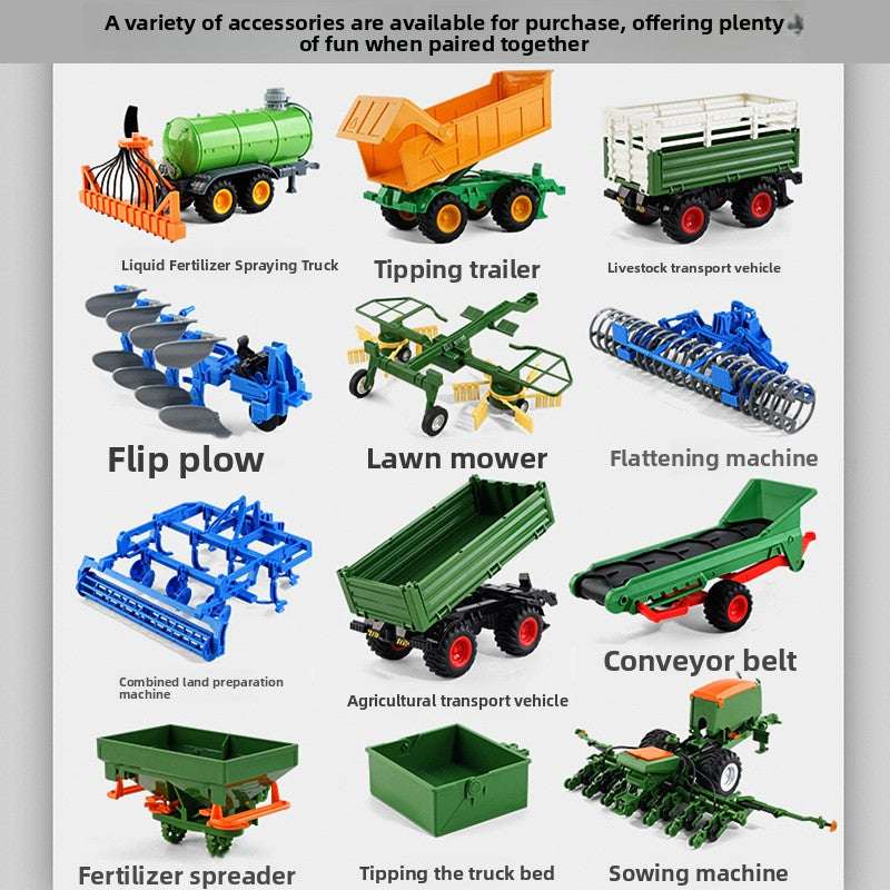 Set de juguete de tractor agrícola con control remoto