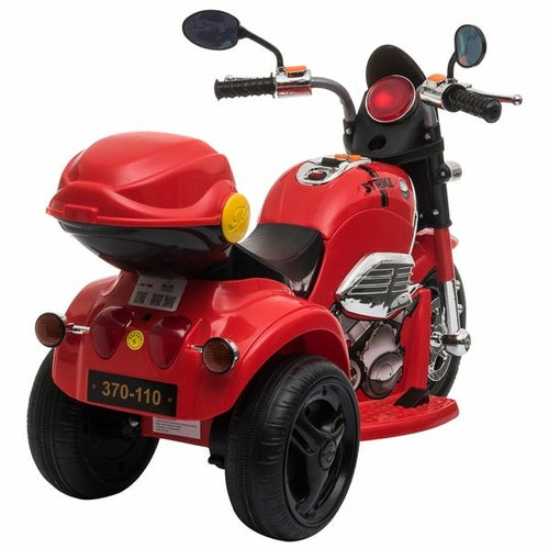 Moto Eléctrica Infantil 6V – Motocicleta a Batería para Niños de 3 a 6 Años con Caja de Almacenamiento (Rojo)