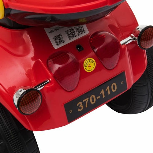 Moto Eléctrica Infantil 6V – Motocicleta a Batería para Niños de 3 a 6 Años con Caja de Almacenamiento (Rojo)